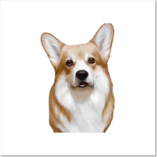 Cute Corgi Drawing Posters and Art